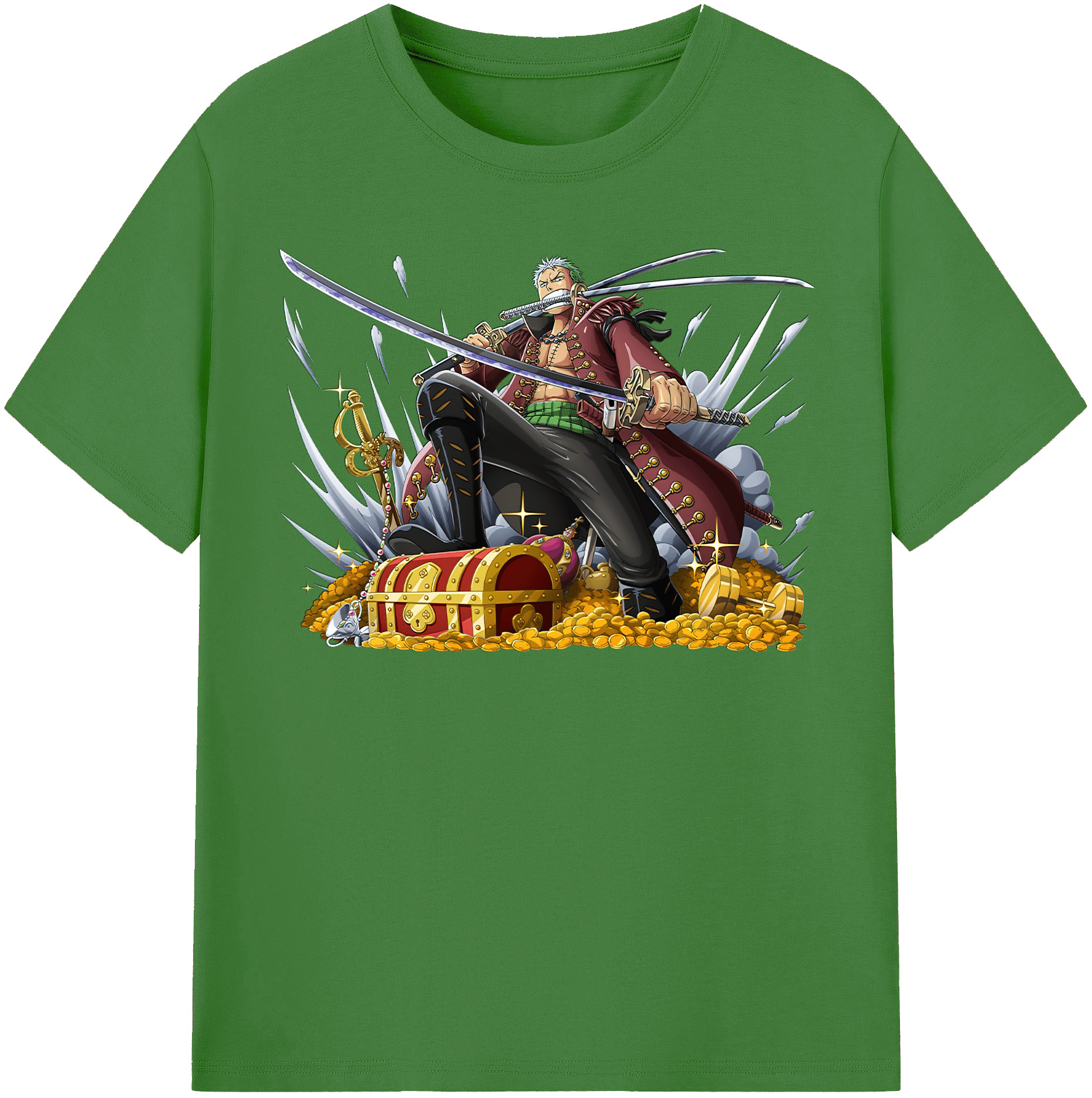ワンピース ロロノア・ゾロ ONE PIECE Roronoa Zoro レディースカジュアルプリントTシャツ（綿100％）